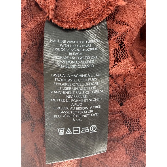 Anthropologie Women XS Sheer Lace Top Long Sleeve Romantic Boho Cottagecore - Picture 4 of 5